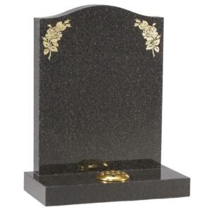 Cabezal con grabado dorado