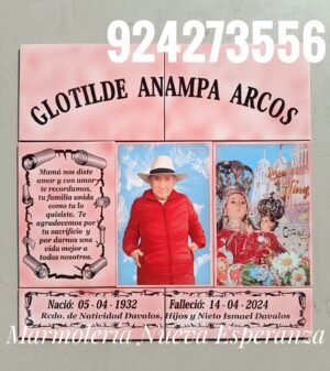 Lápida de Cerámica Quemada Piezado