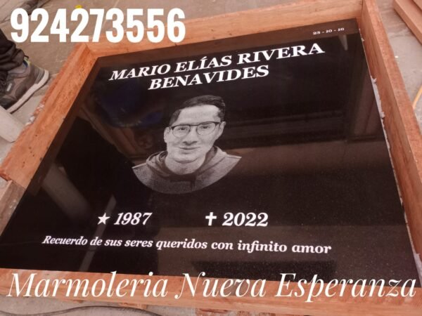 Placa de Granito color Negro Absoluto