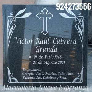 Placa de Granito color Negro Aracruz