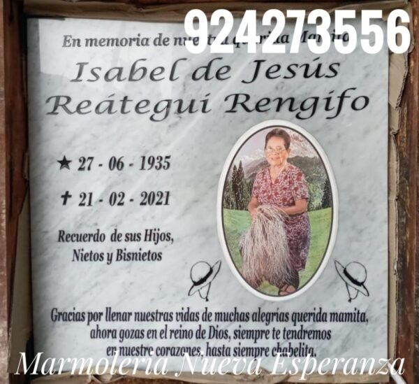 Placa de Mármol Italiano Modelo 0026-1